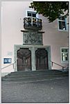 Eingangstüre zum ersten urkundlich erwähnten Rathaus. Mehr Informationen auf dem nächsten Bild